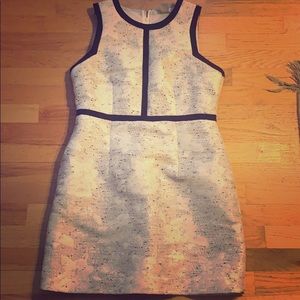 Black and white dress.